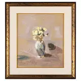 Edoardo Arvigo, Genova, 1917 - 1983 / Vaso con fiori gialli / Firmato Arvigo in basso a sinistra, oil on cardboard