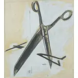 Mario Sironi, Sassari 1885 - Milano 1961 / Tavola originale dell'illustrazione della novella 'Sotto o sopra - epicedio d'una barba indimenticabile', 1926 circa
