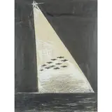 Mario Sironi, Sassari 1885 - Milano 1961 / Tavola originale dell'illustrazione LA LUCE CHE ACCOMPAGNA, 1931 circa