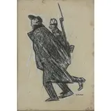 Mario Sironi, Sassari 1885 - Milano 1961 / Tavola originale dell'illustrazione della novella 'La croce d'avorio', 1929 circa