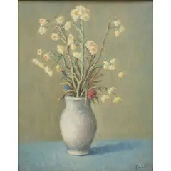 Zoppe' Di Cadore 1910 - Milano 1960 / Fiori di campo, 1940 by Fiorenzo Tomea, mixed media on canvas cartonata, offered Jun 2025