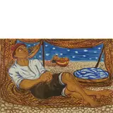 Giuseppe Migneco, Messina 1908 - Milano 1997 / Pescatore, 1989, oil on canvas