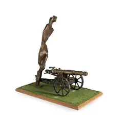 Pino Pascali, Bari 1935 - Roma 1968 / Cannone + figura, 1958-60, bronze