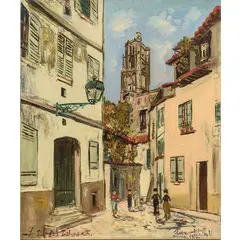 Maurice Utrillo, Parigi 1883 - 1955 / Rue des Prêtes a Albi, 1933 circa, oil on canvas