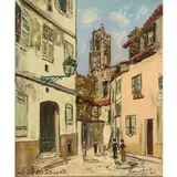 Maurice Utrillo, Parigi 1883 - 1955 / Rue des Prêtes a Albi, 1933 circa, oil on canvas