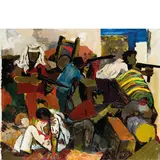 Renato Guttuso, Bagheria 1911 - Roma 1987 / La barricata, 1958, oil on canvas