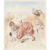 Pierre-Auguste Renoir, Limoges 1841 - Cagnes 1919 / Enfants jouant à la balle, 1898, lithograph a colori on paper
