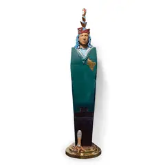 Luigi Ontani, Vergato 1943 / Cristoforo Colombo, 1996-1998, terracotta invetriata dipinta in policromia