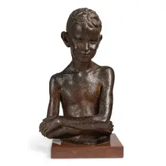 Linguaglossa 1900 - Milano 1995 / Busto di bambino, 1929 by Francesco Messina, bronze, offered Jun 2025
