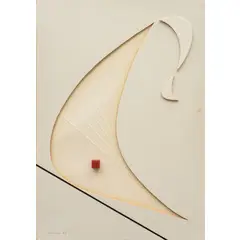 Luigi Veronesi, Milano 1908 - 1998 / Senza titolo, 1972, mixed media on compensato