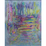 Antonio Corpora, Tunisi 1909 - Roma 2004 / Il lago del sultano, 1988, oil on canvas