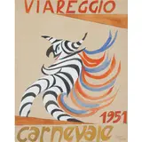 Uberto Bonetti, Viareggio 1909 - 1993 / Carnevale Di Viareggio, 1951, mixed media on paper