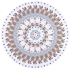 Saluzzo 1963 / Psichedelic Casino, 2015 by Nicola Bolla, mixed media and carte da gioco, offered Jun 2025