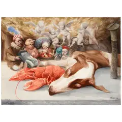 Roberto Fabelo, Untitled (Pequeño teatro), 1992, gouache on paper