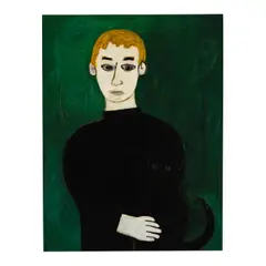 Loló Soldevilla, Autoretrato con Hipólito, 1964, oil on board
