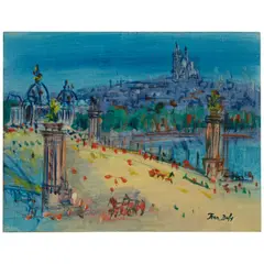 Paris, le pont Alexandre III by Jean Dufy, circa 1950-1955, oil on canvas, sold Nov 2025