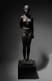 Georg Kolbe, Lauschende, 1941-1942, zinc with black patina