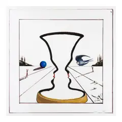 Salvador Dalí, Tristan and Isolde (Le philtre d'amour), circa 1972, acrylic and felt-tip pen on plexiglass