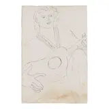 Henri Matisse, La jeune femme à la guitare, pen and India ink on paper