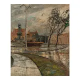 José Ángel Acosta León, Parque Maceo, circa 1959, oil on board