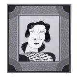Jim Nutt, New things are a foot., 1983, acrylic on Masonite, in artist's frame