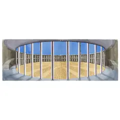David Hockney, Courtyard, Palace of Carlos V. Alhambra, Granada (Second Version), 2004, watercolor on two sheets of paper
