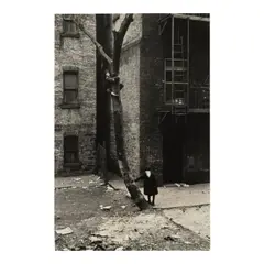 Helen Levitt, Untitled (Two Boys in Masks, One Climbing Tree), 1938, Gelatin silver print