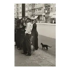 Helen Levitt, Untitled (Men with Black Cat, New York City), c. 1940, Gelatin silver print