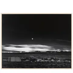 Ansel Adams, Moonrise, Hernandez, New Mexico, 1941, Gelatin silver print, probably printed between 1963 and 1970; mounted to Hi-Art Illustration board
