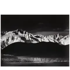 Ansel Adams, Winter Sunrise, Sierra Nevada, From Lone Pine, California, 1944, Gelatin silver print, probably printed between 1973 and 1977; mounted