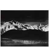 Ansel Adams, Winter Sunrise, Sierra Nevada, From Lone Pine, California, 1944, Gelatin silver print, probably printed between 1973 and 1977; mounted