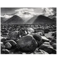 Ansel Adams, 'Mt. Williamson from Manzanar, Sierra Nevada, California', 1944, Gelatin silver print, probably printed between 1963 and 1970; mounted