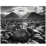 Ansel Adams, 'Mt. Williamson from Manzanar, Sierra Nevada, California', 1944, Gelatin silver print, probably printed between 1963 and 1970; mounted
