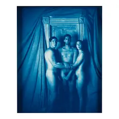 John Dugdale, 'Robert, John and Kathleen', 1994, Cyanotype; signed