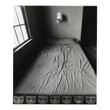Jerry Uelsmann, Untitled (Variant Image of 'Female Nude Melting Into Bed'), 1977, Unique gelatin silver print photomontage; mounted