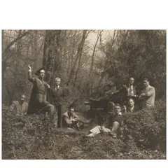 'Vogue' Photographers, Oyster Bay, Long Island by Irving Penn, 1946, Gelatin silver print; mounted to Strathmore board, the photographer's credit stamp, a Condé Nast copyright stamp, and a , sold Oct 2025