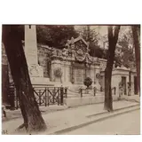 Eugène Atget, 'Père Lachaise Kellermann' (Tomb of the Family Kellerman, Père Lachaise Cemetery, Paris), c. 1900, Albumen print; numbered '38[66]' in the negative