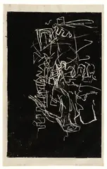 Adler by Georg Baselitz, 1977, Linolschnitt auf Papier, sold Jun 2016