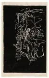 Georg Baselitz, Adler, 1977, Linolschnitt auf Papier