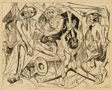 Max Beckmann, Die Nacht, 1919, Lithographie auf Japan