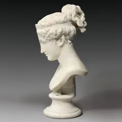 Antonio Canova, Büste der Hebe. Zwischen 1813 und 1817/18, Carrara-Marmor. 50,5 cm (19 ⅞ in.)