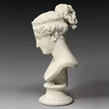 Antonio Canova, Büste der Hebe. Zwischen 1813 und 1817/18, Carrara-Marmor. 50,5 cm (19 ⅞ in.)