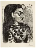 Buste au Corsage à Carreaux“ (2. Zustand) by Pablo Picasso, 1958, Lithographie auf Arches-Velin, sold Jun 2010