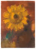 Sonnenblume by Christian Rohlfs, 1935, Wassertempera auf leicht genarbtem Papier, sold Jun 2010