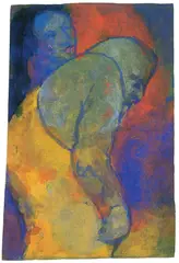 Der Alte by Emil Nolde, Aquarell auf Japan, sold Nov 2008