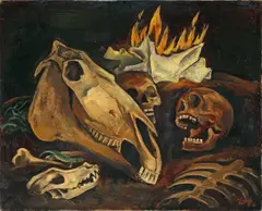 Schädelstätte by Karl Hofer, 1923, Öl auf Leinwand, sold May 2011