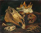 Schädelstätte by Karl Hofer, 1923, Öl auf Leinwand, sold May 2011