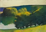 Lesser Ury, Märkischer See am Abend