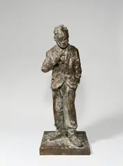 Rainer Fetting, Willy Brandt, 1996, Bronze mit brauner Patina