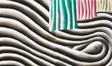 Andreas Schulze, Vorhang mit Knauf, 1986, Diptychon: jeweils Acryl auf Leinwand